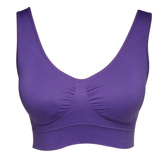 Womens Genie Bra 3 Large Pack - Wireless Bra for Women, Solid Color Seamless Bra - Picture 4 of 5